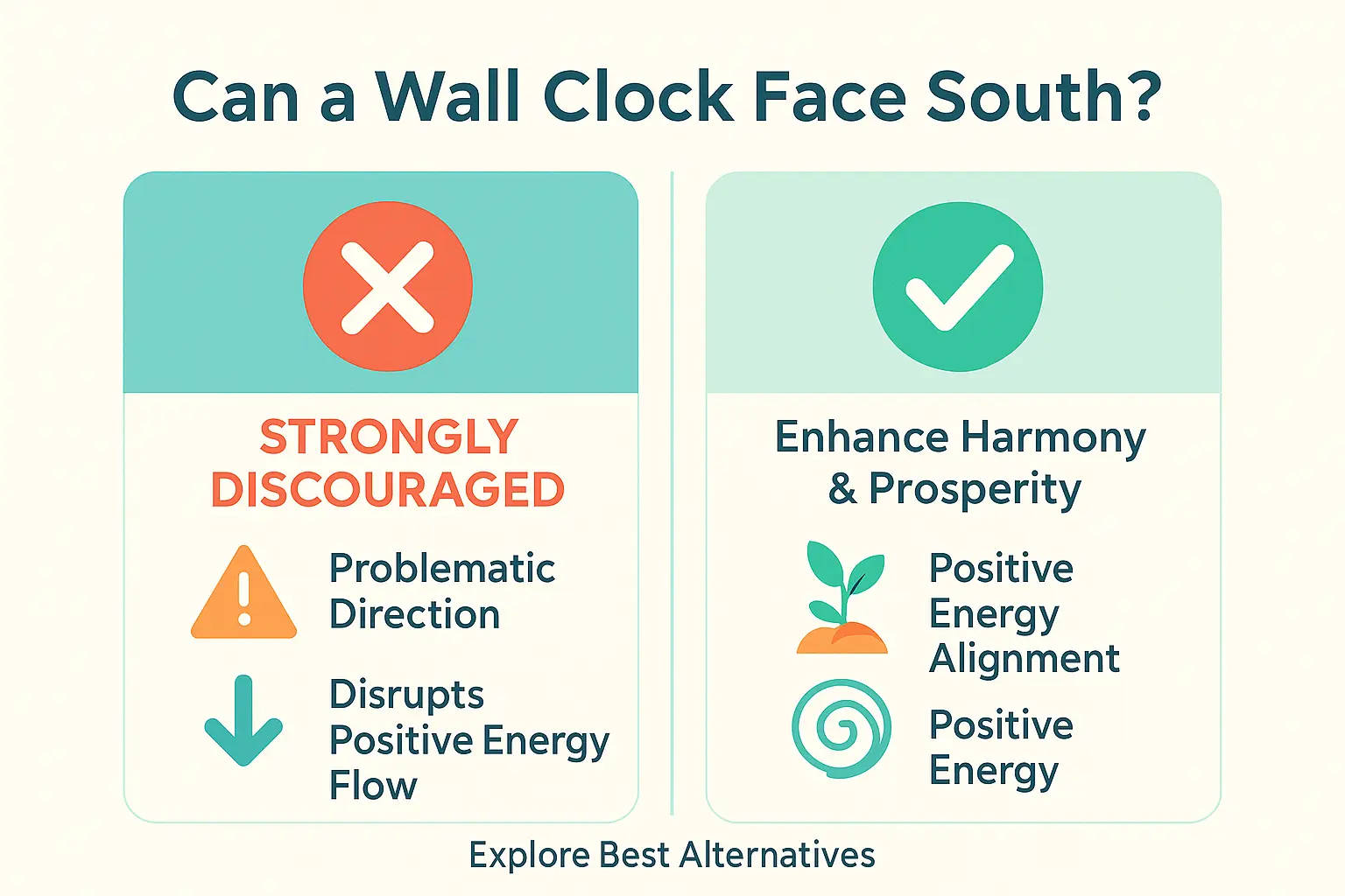 Vastu wall clock placement guidelines