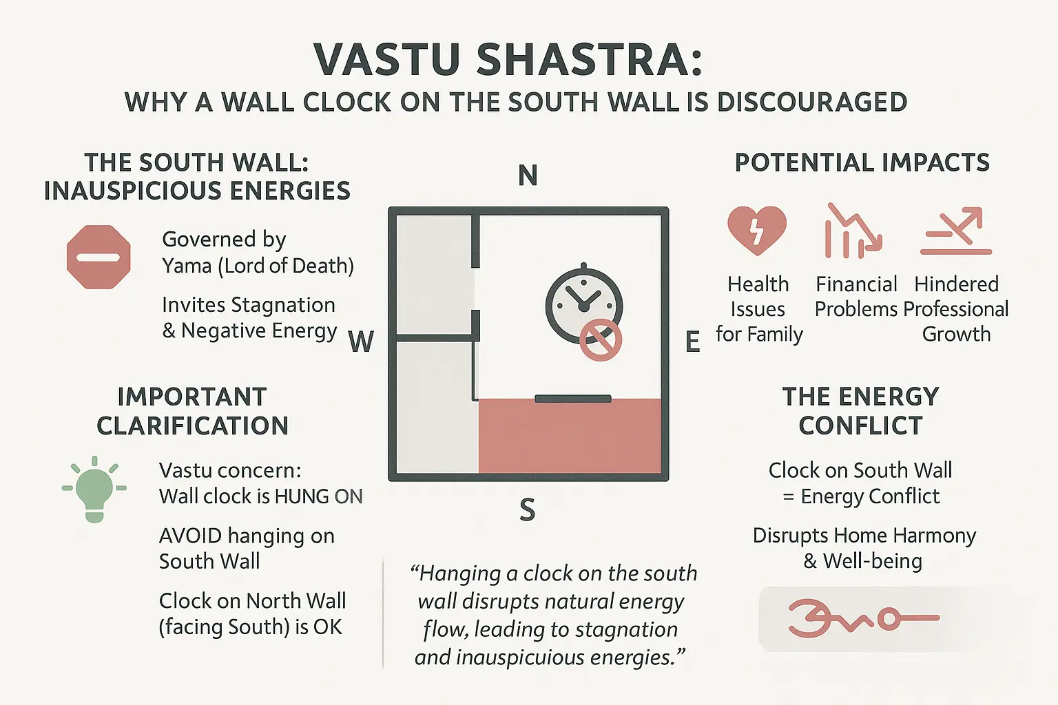 Vastu clock placement guide