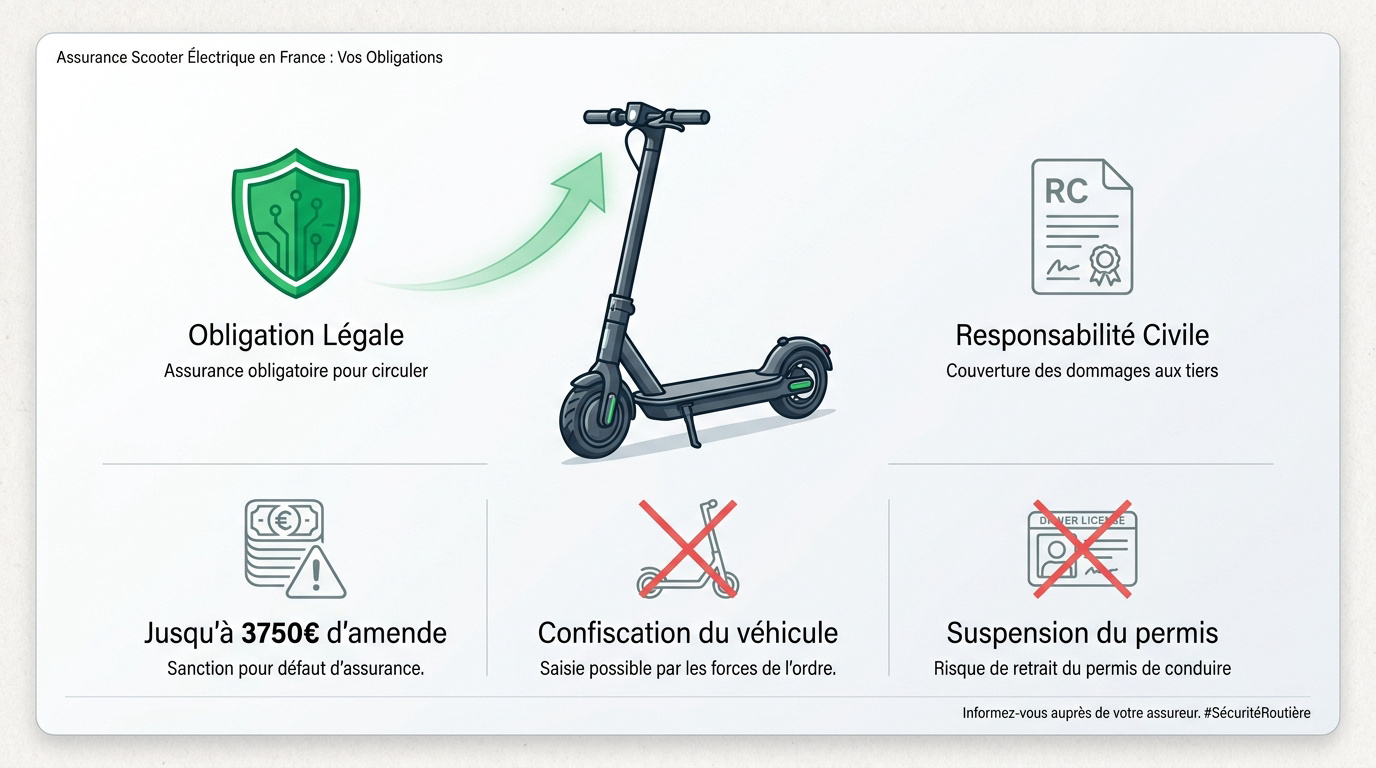 Obligations légales pour l'assurance d'un scooter électrique en France