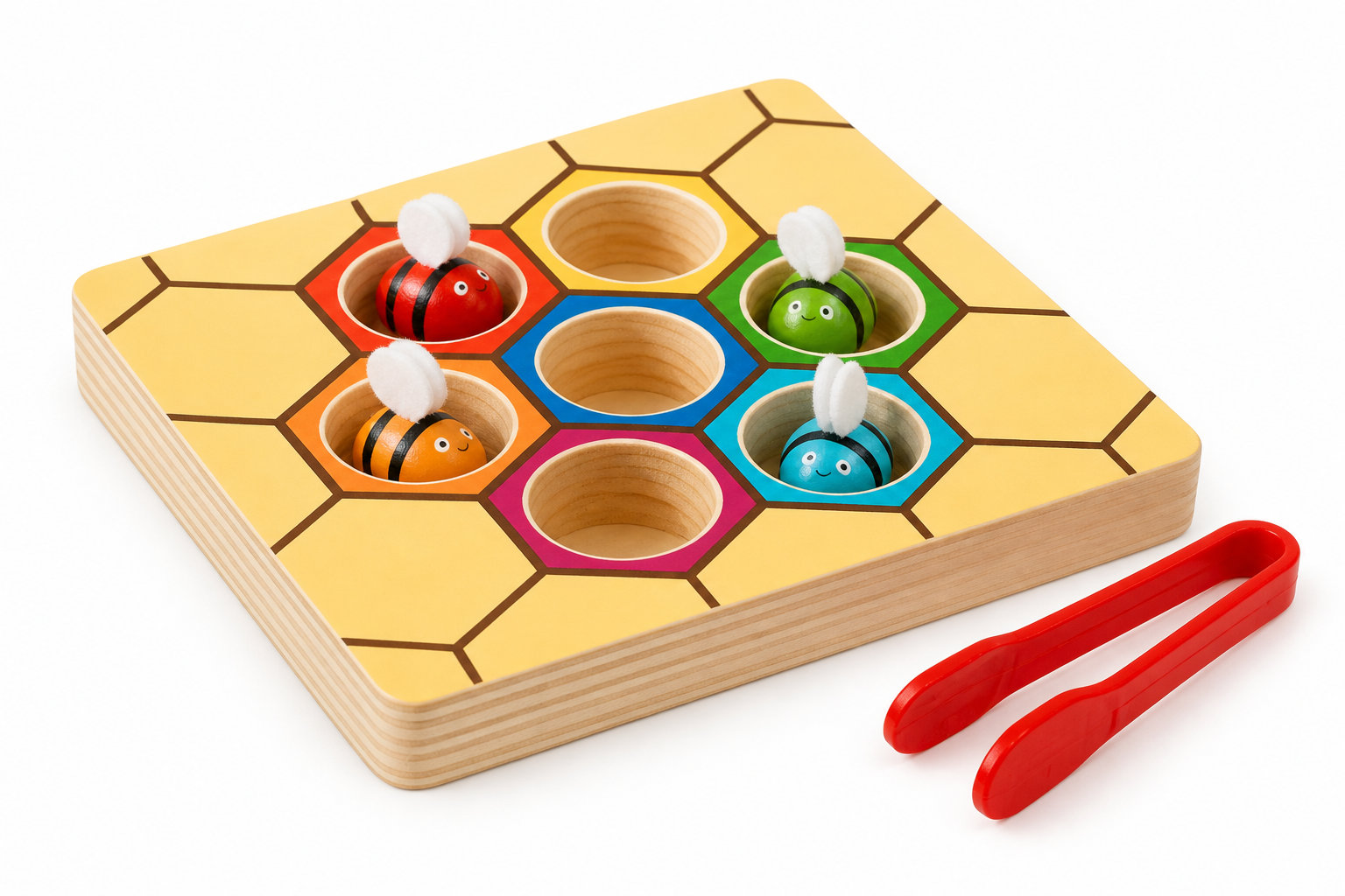 Ruche Montessori en Bois pour la discrimination chromatique