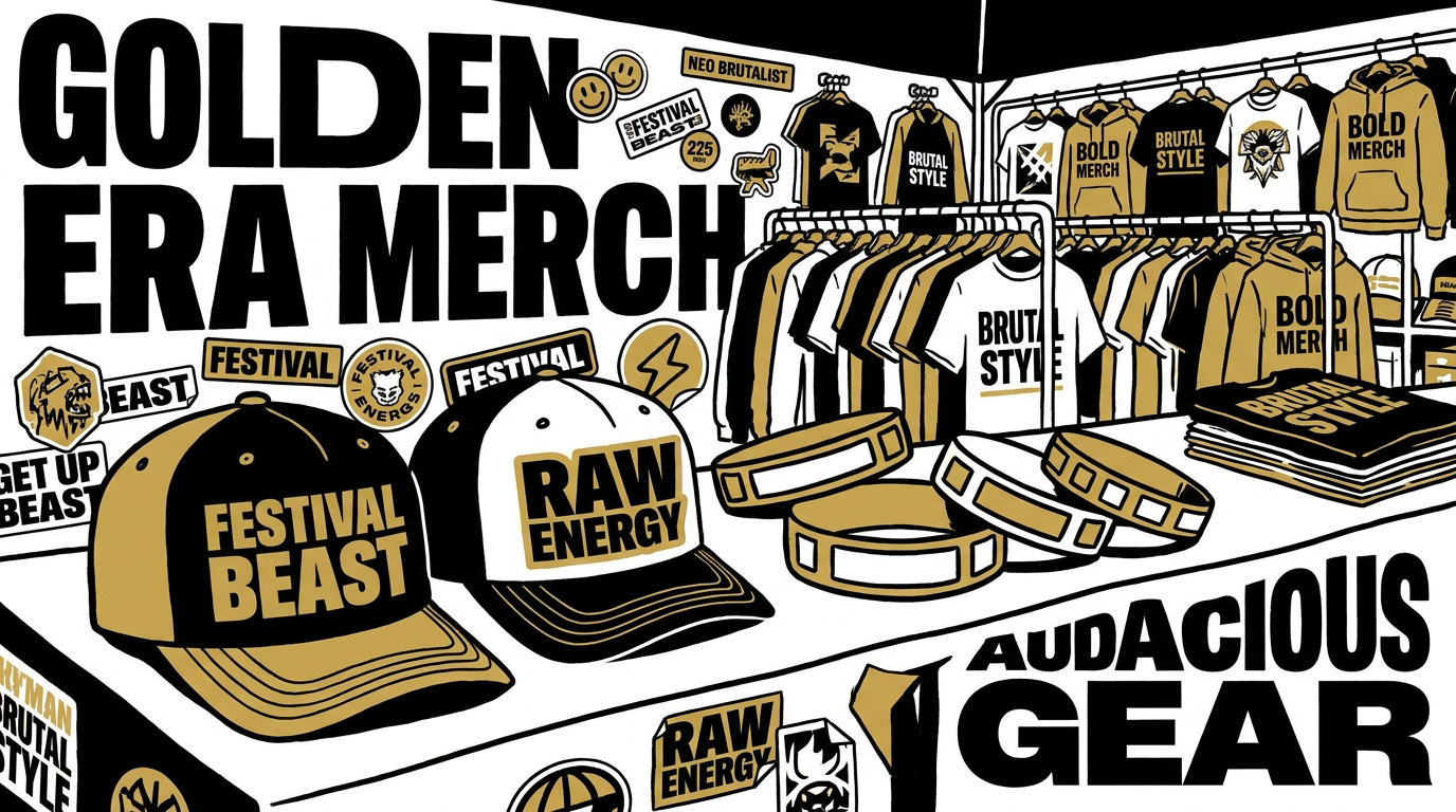 Casquette de festival au design moderne et audacieux pour le merchandising personnalisé