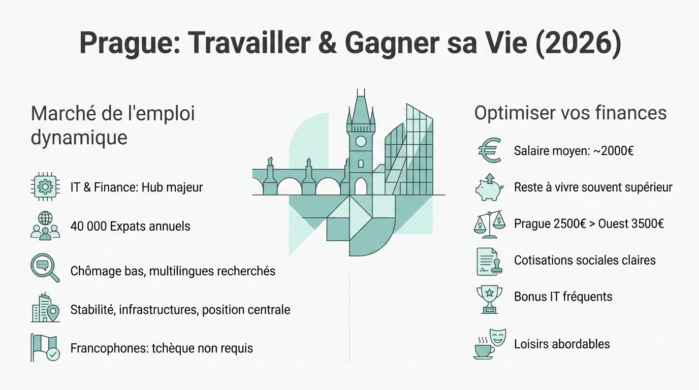 Travailler et gagner sa vie à Prague en 2026
