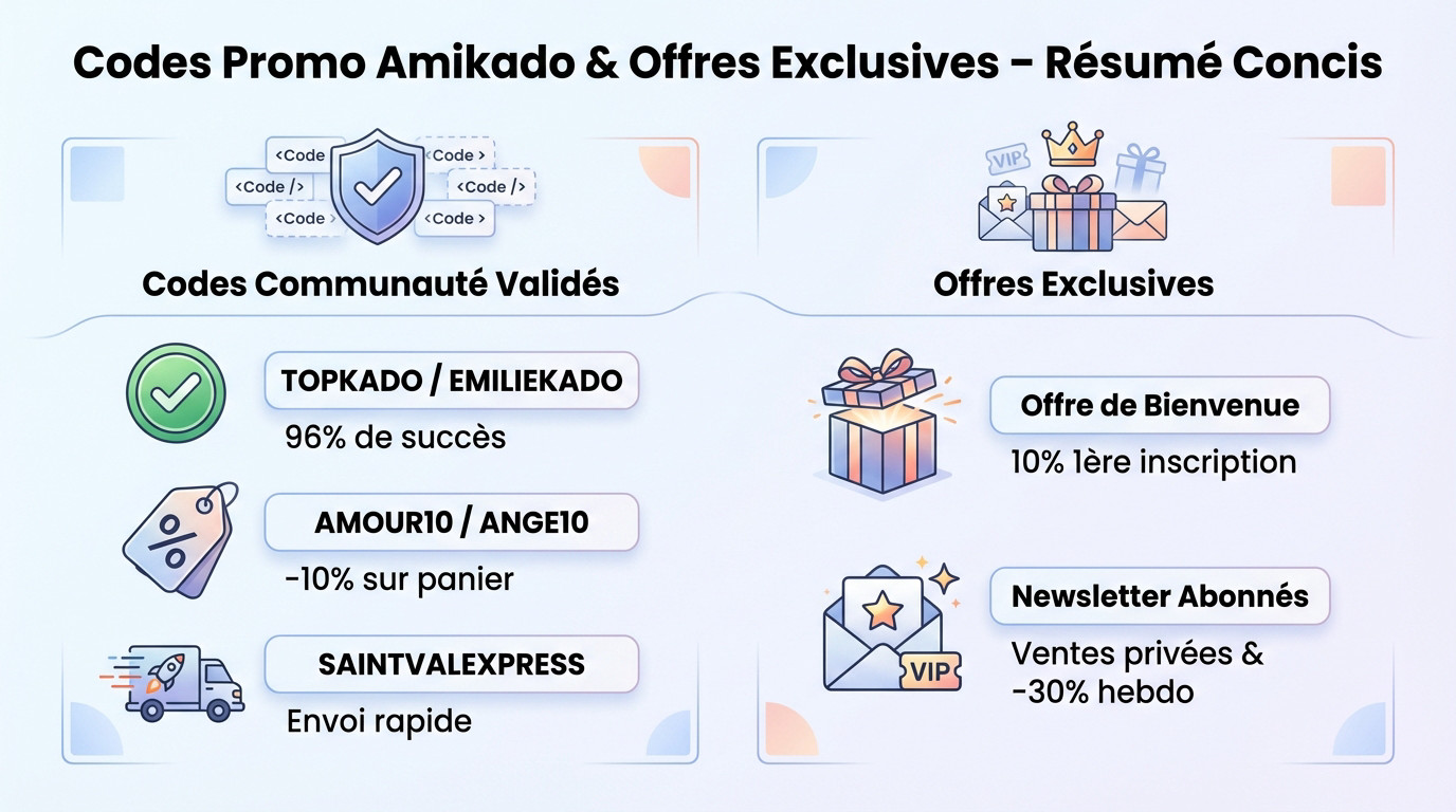 Réductions et codes promo valides sur la boutique Amikado