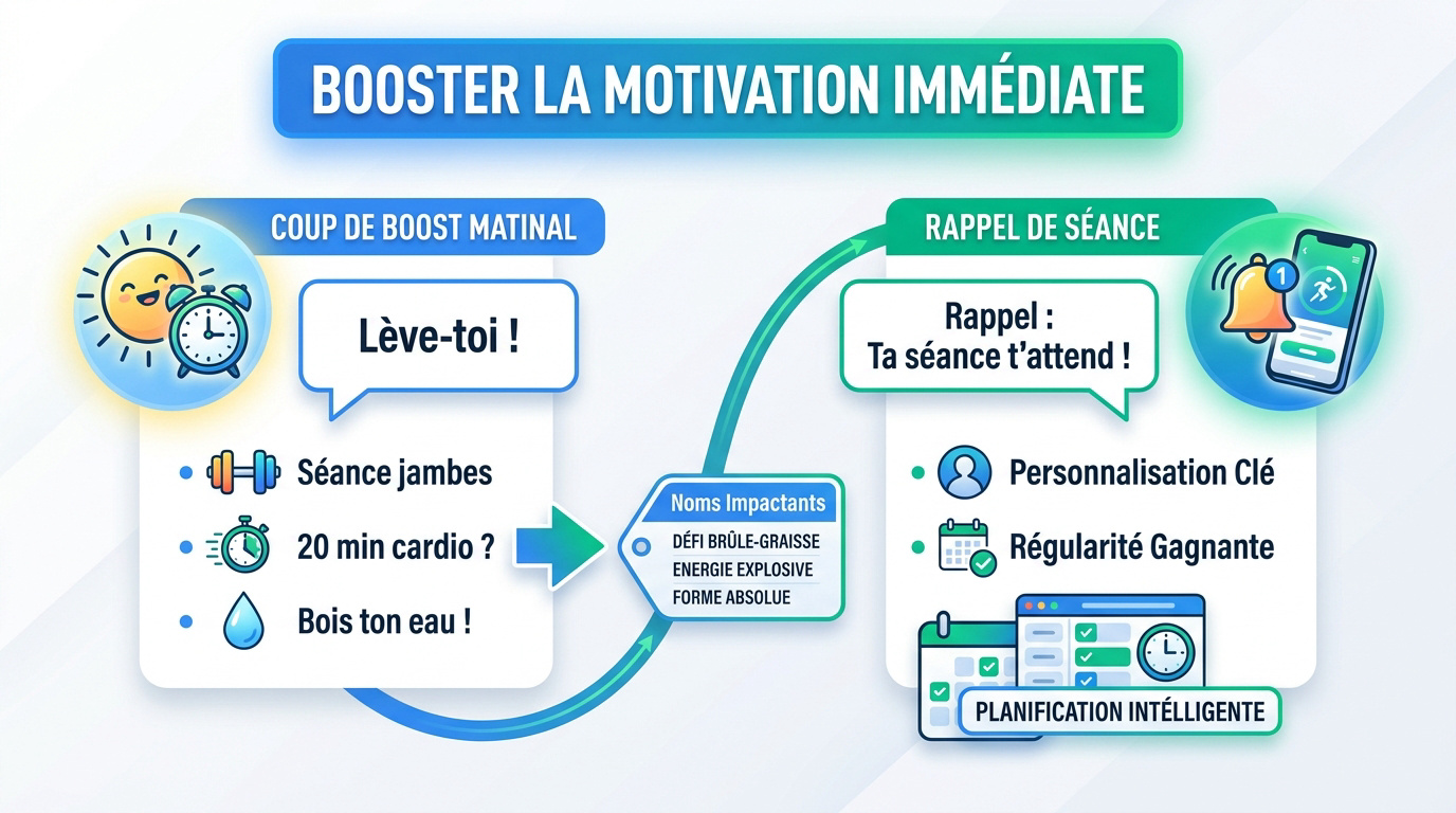 Infographie sur les stratégies de motivation par notifications push
