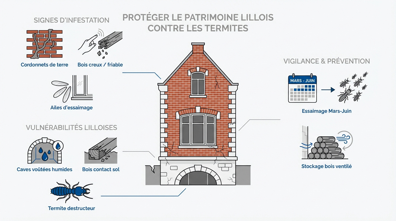 Protection du patrimoine lillois contre les termites et insectes xylophages