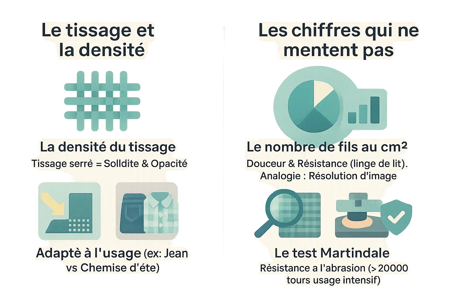 Illustration des secrets techniques d'un tissu d'exception