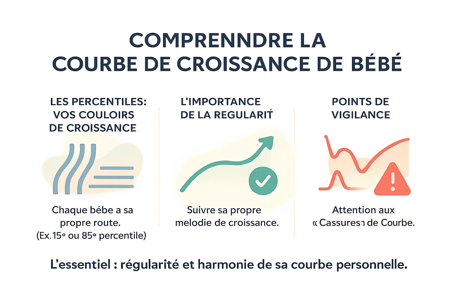 Courbe de croissance d'un bébé