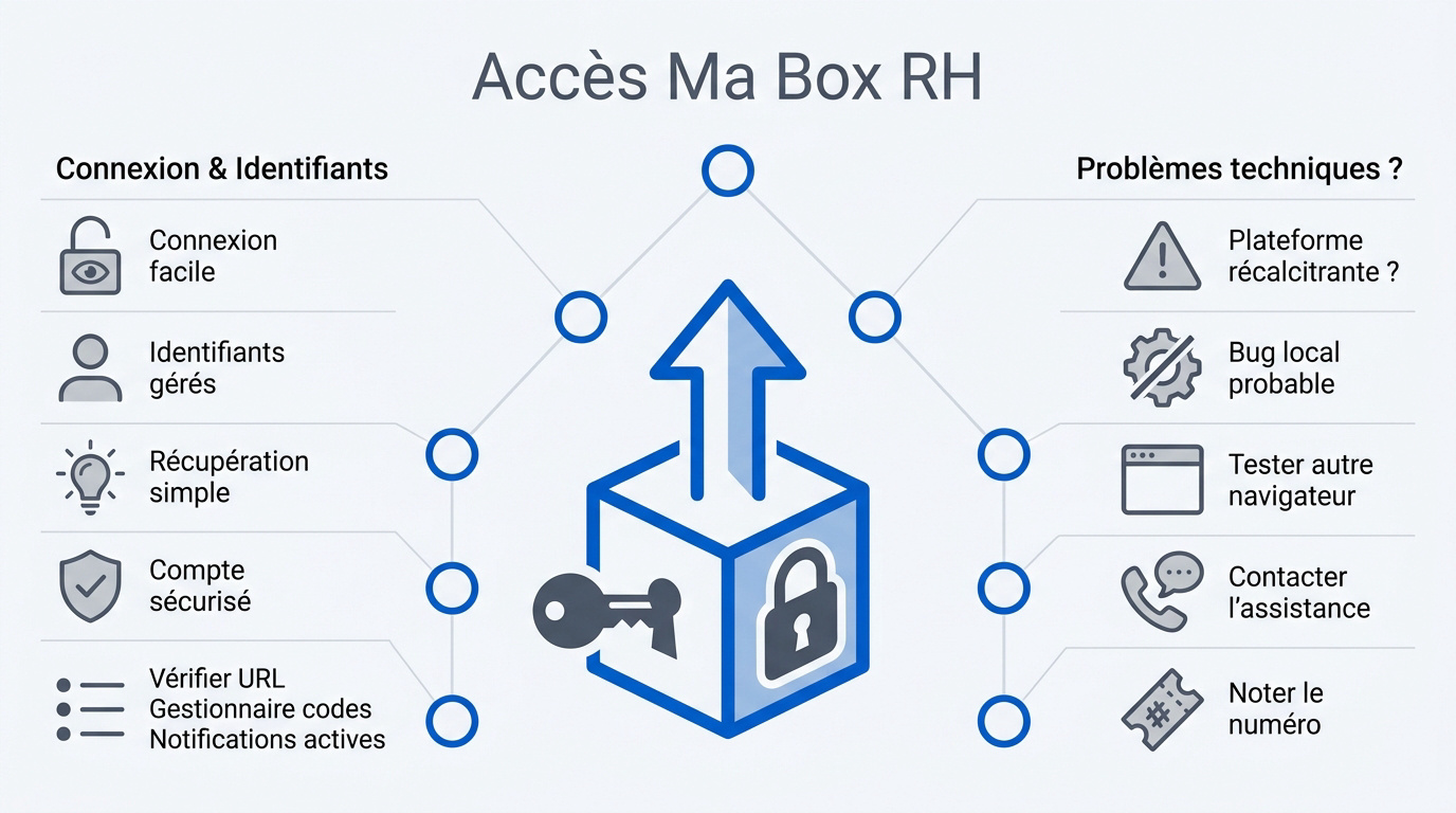 Interface de connexion sécurisée à la plateforme Ma Box RH