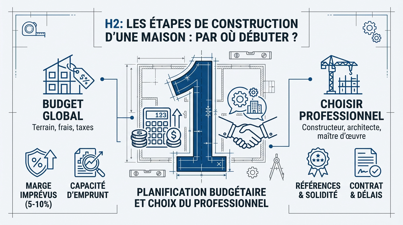 Planification du budget et choix du professionnel pour la construction d'une maison