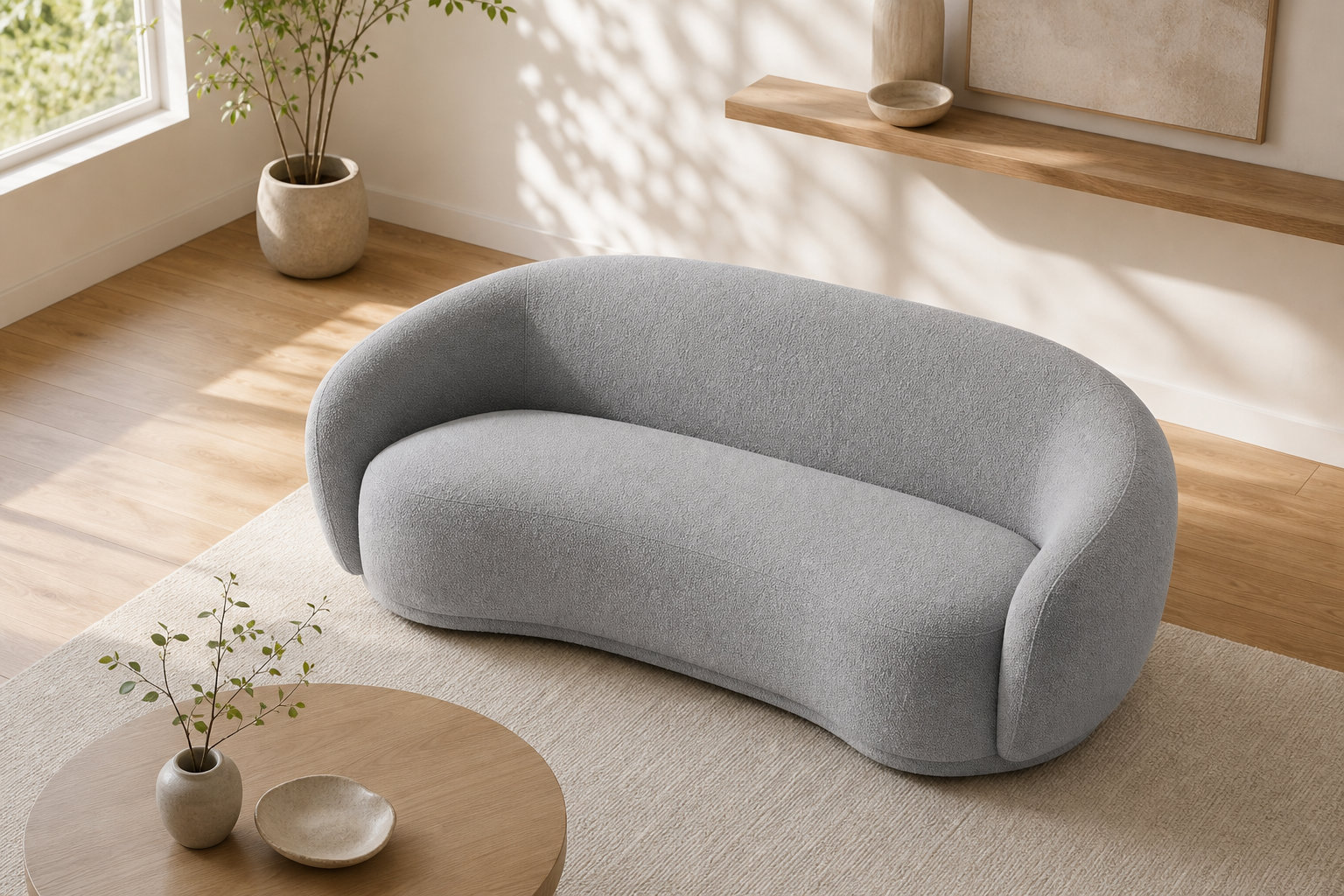 Canapé BOVANA gris : la douceur enveloppante en version sobre