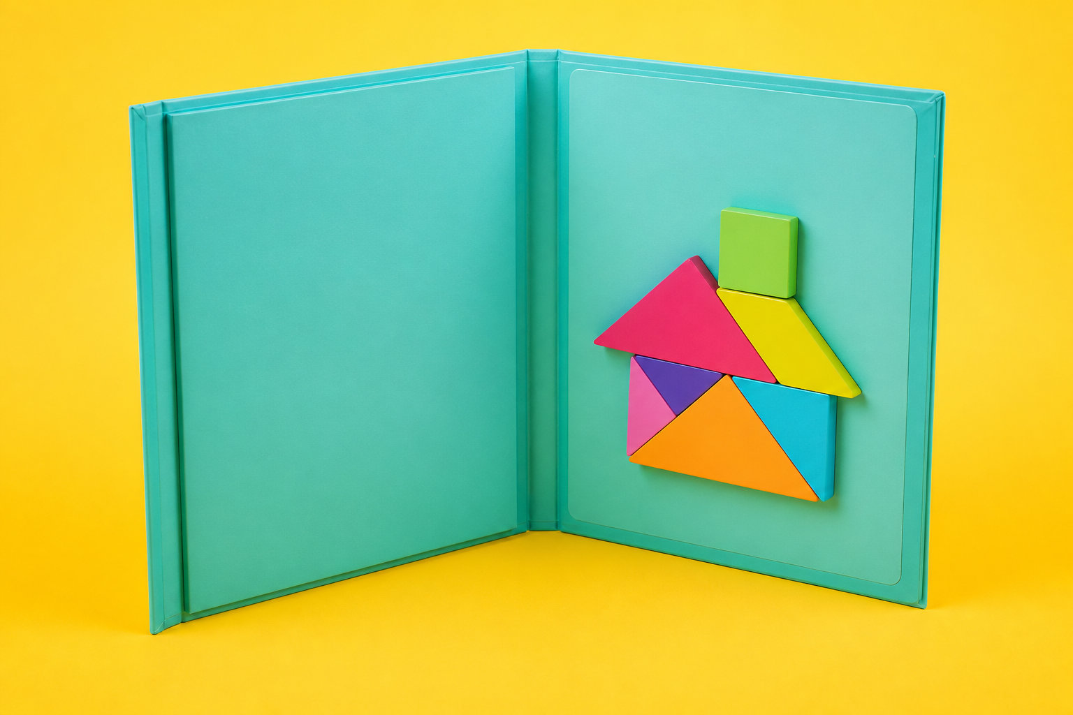 Tangram magnétique Montessori en bois : stimuler la créativité chromatique