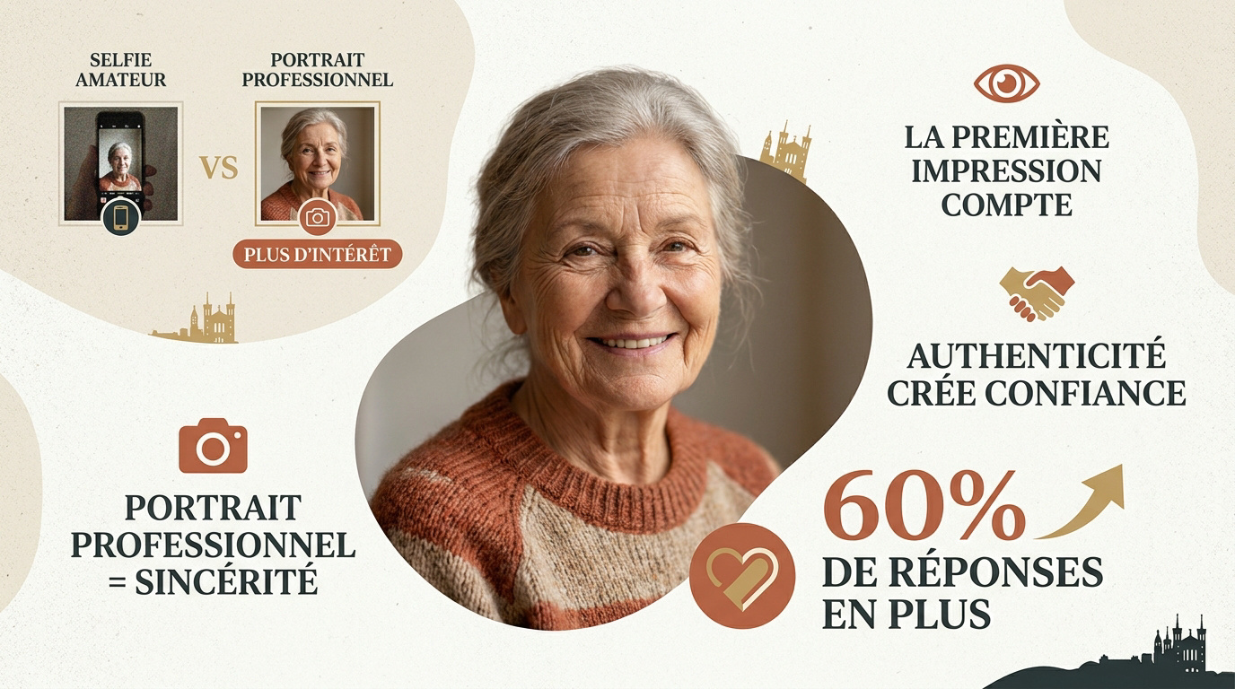 Portrait senior professionnel à Lyon