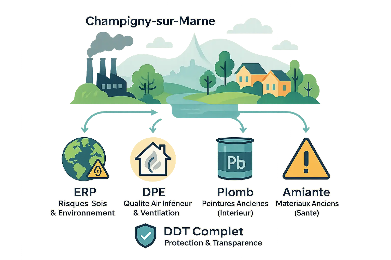 Pollution et diagnostics immobiliers à Champigny-sur-Marne