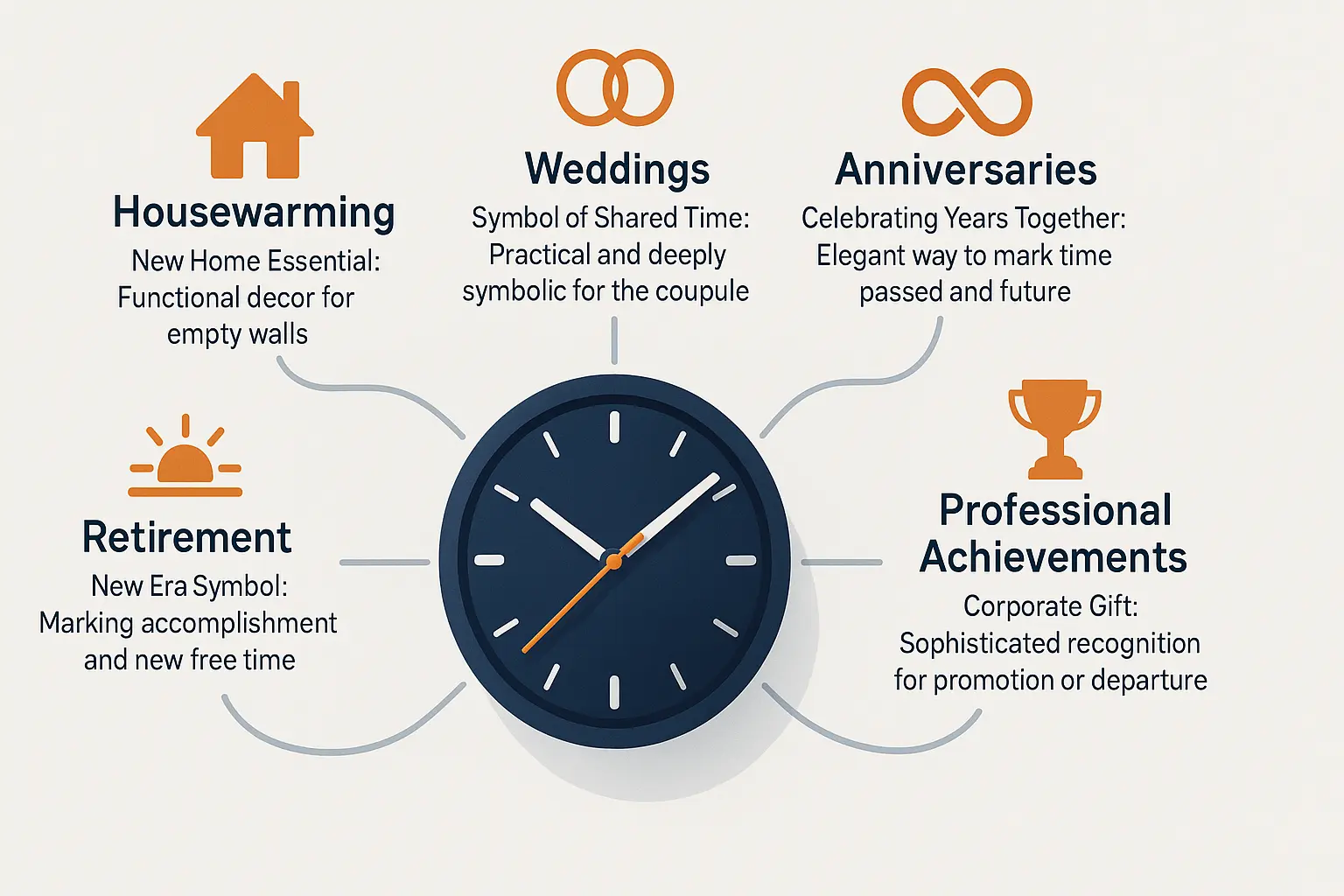 Wall clock gifts for housewarming, weddings, and anniversaries
