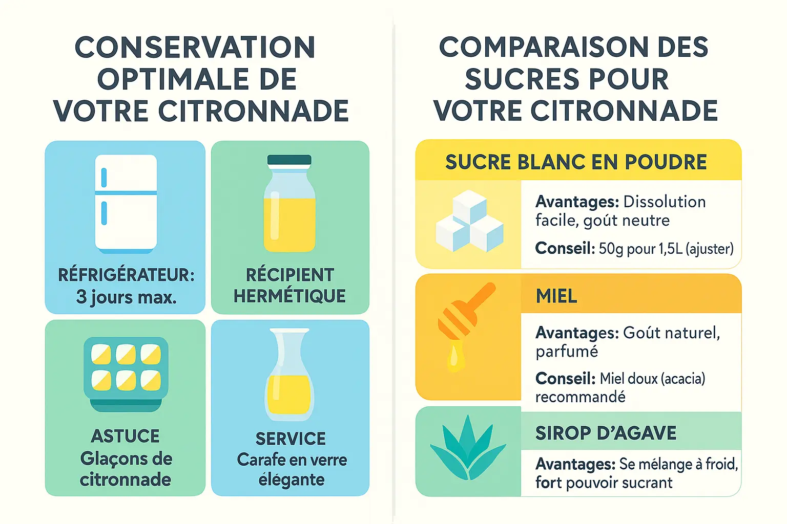 Citronnade maison dans un verre avec glaçons et feuilles de menthe