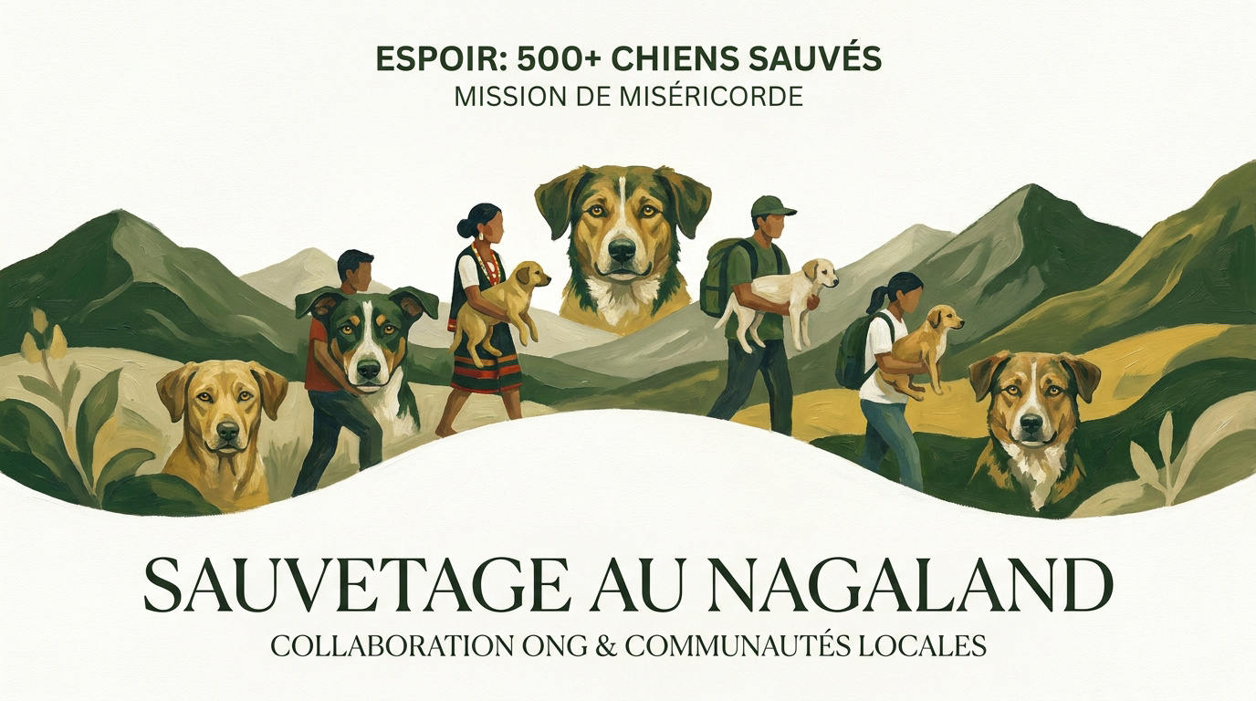 Chiens sauvés du commerce de viande au Nagaland par Humane World for Animals