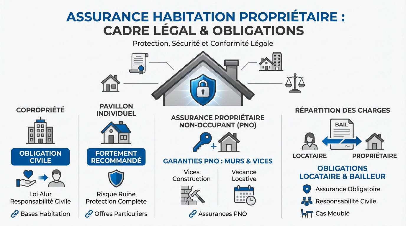 Contrat d'assurance habitation pour propriétaire avec clés sur un plan immobilier