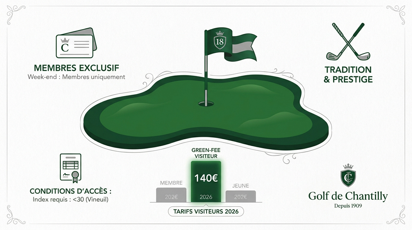 Parcours de golf de Chantilly Vineuil avec vue sur les fairways techniques