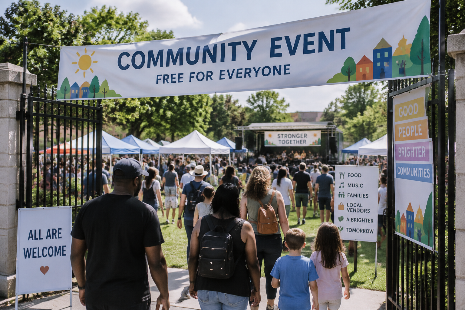 Un paseo con entrada libre y gratuito, sin boleterías, en un evento comunitario.