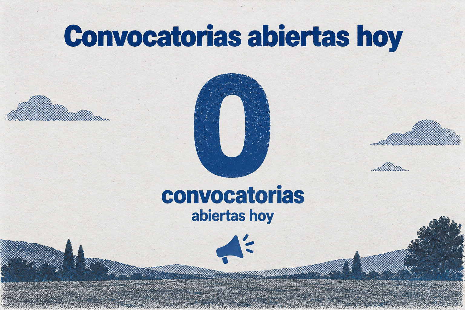 Infografía que muestra el número cero de convocatorias abiertas hoy para el Festival de la Juventud en Morón.