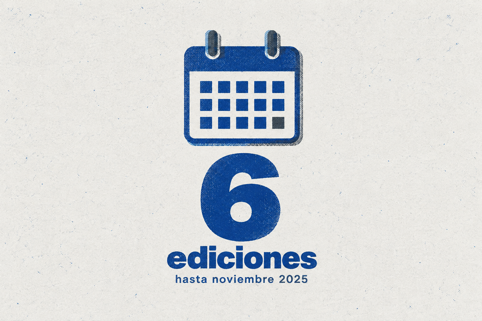 Infografía que señala que la edición de noviembre de 2025 fue la sexta del evento.