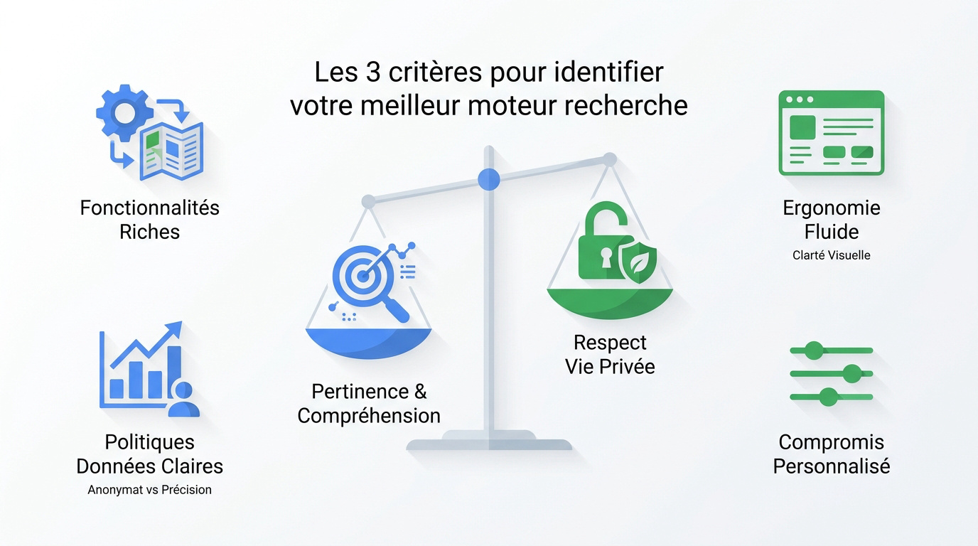 Comparaison entre la pertinence des résultats et la protection des données personnelles sur les moteurs de recherche