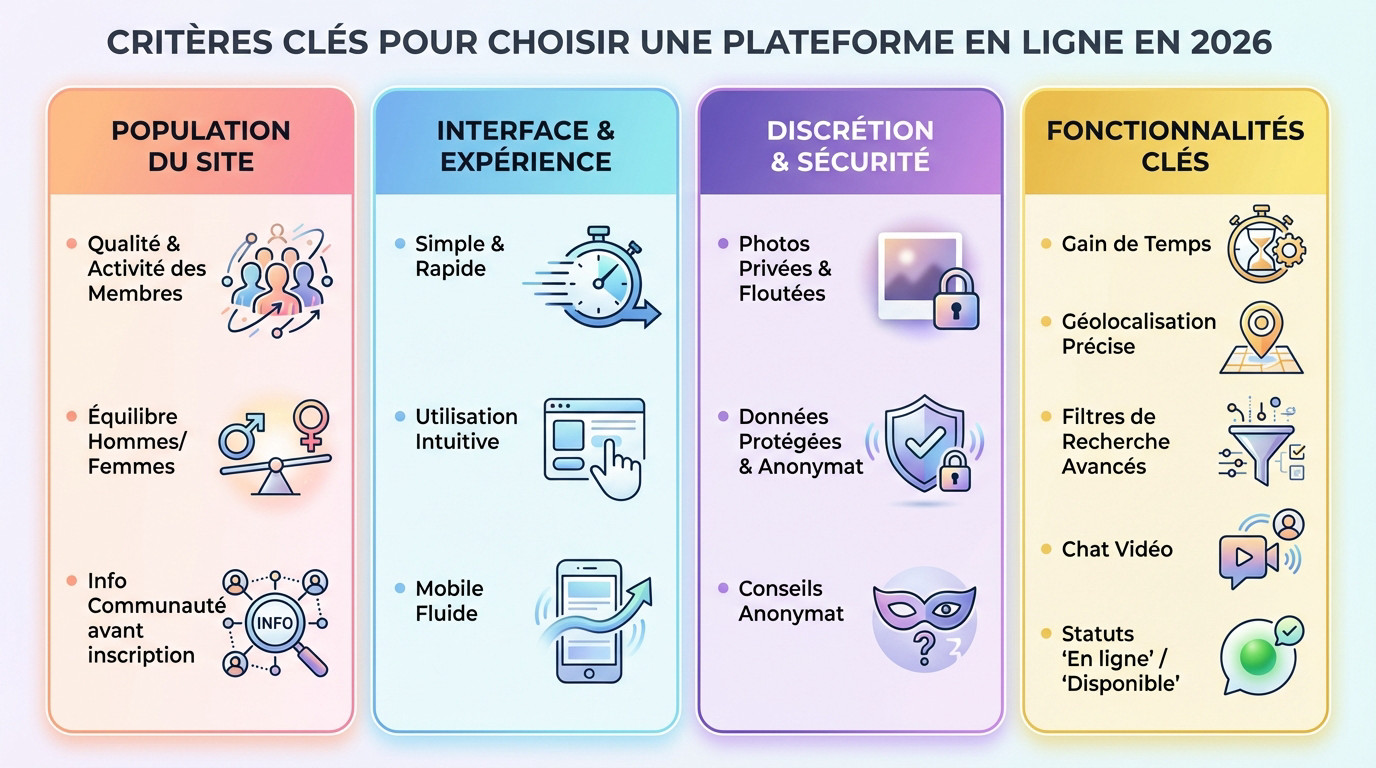 Critères clés pour choisir une plateforme de rencontre coquine en ligne en 2026