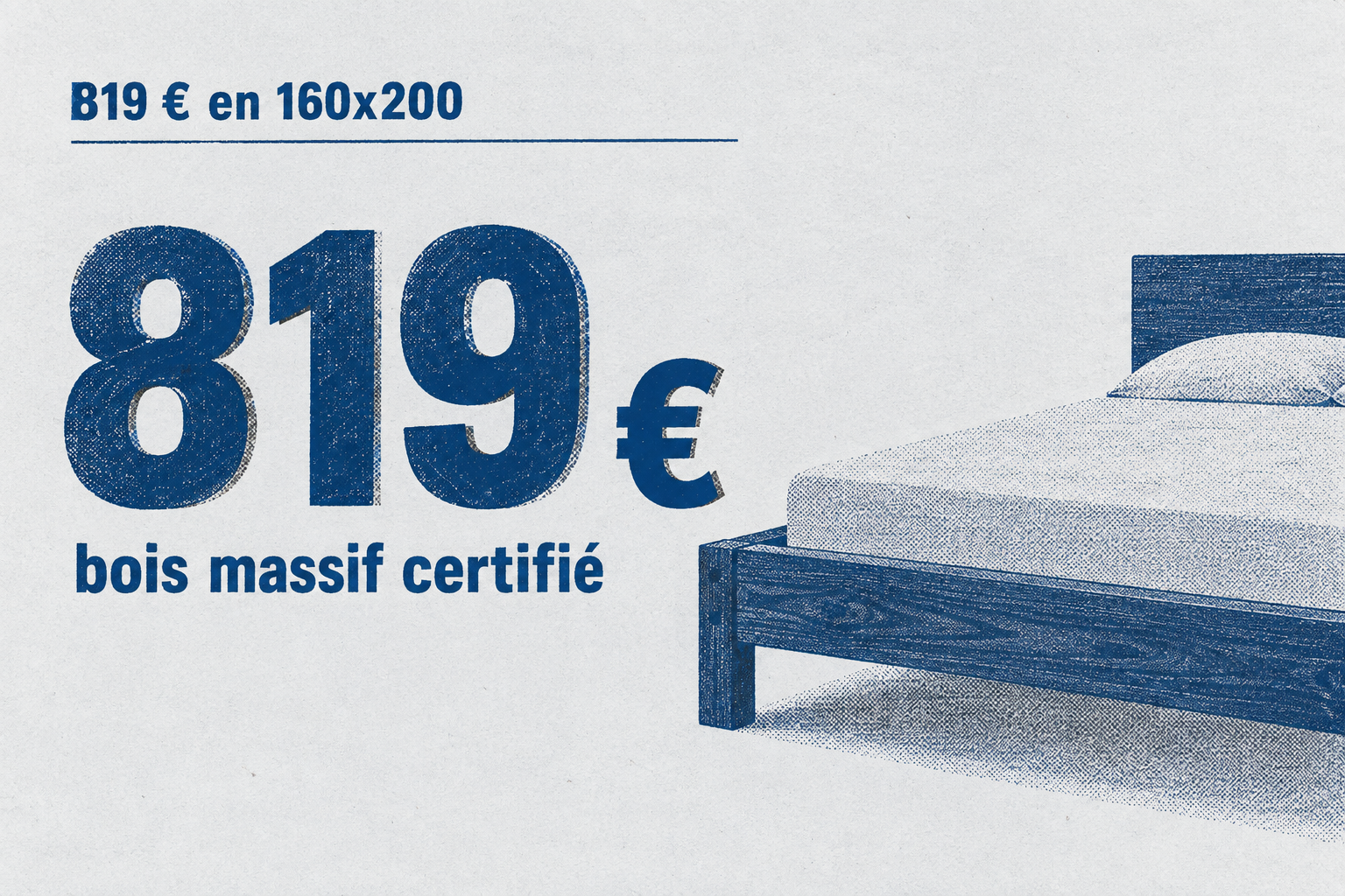 Le lit coffre Hoya de Nateo Concept coûte 819 € en 160x200.