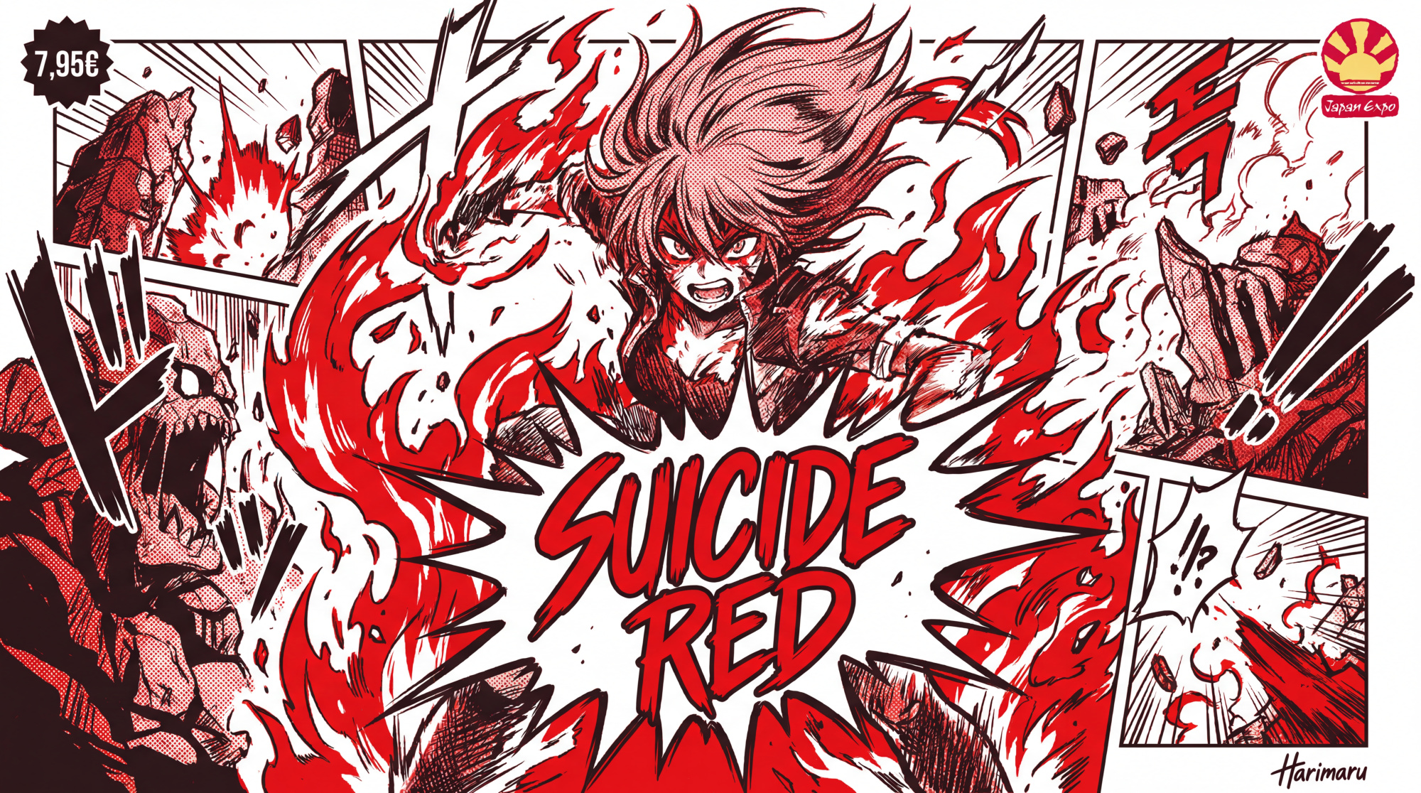 Madoka l'héroïne du manga Suicide Red de Harimaru