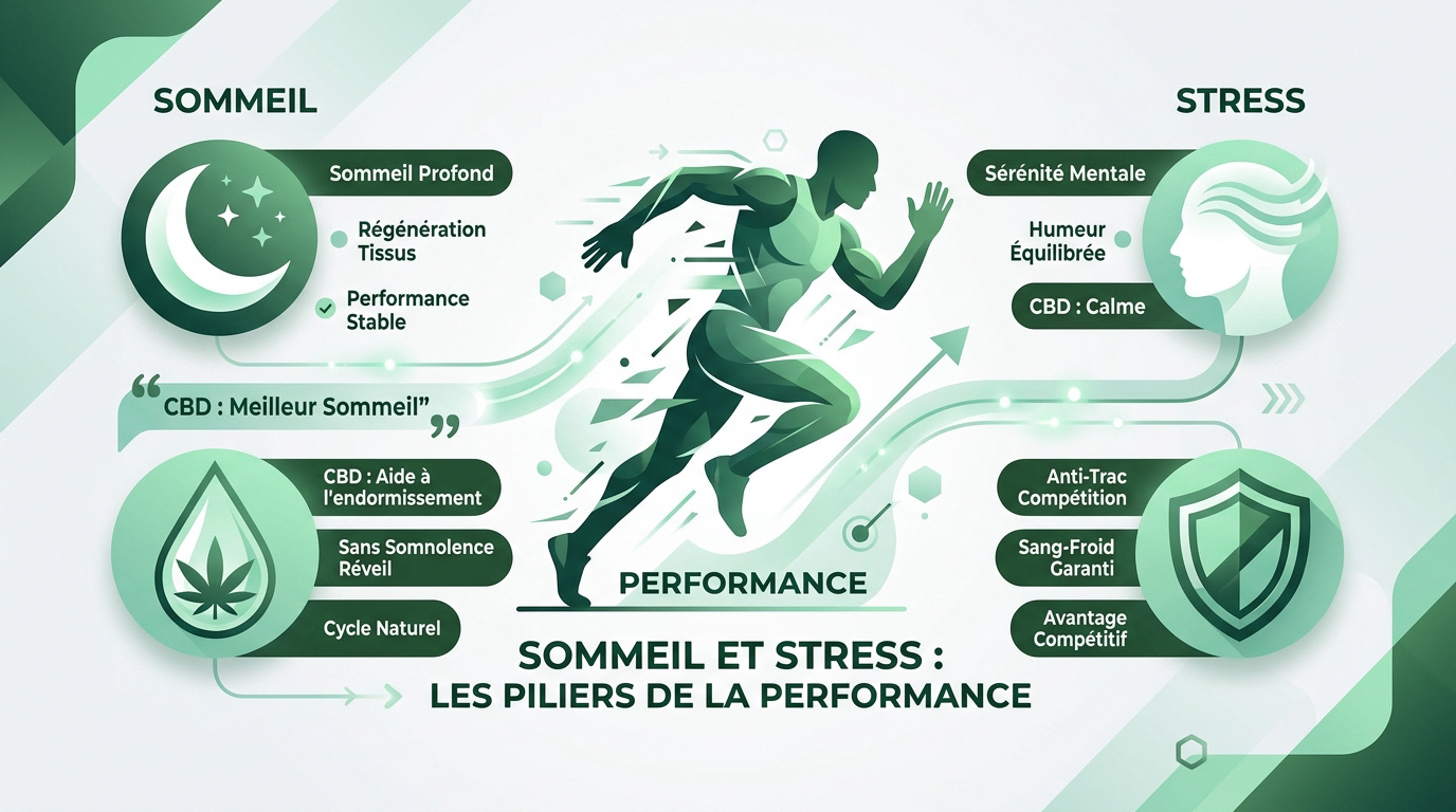 Sportif au repos optimisant sa récupération grâce au sommeil et à la gestion du stress