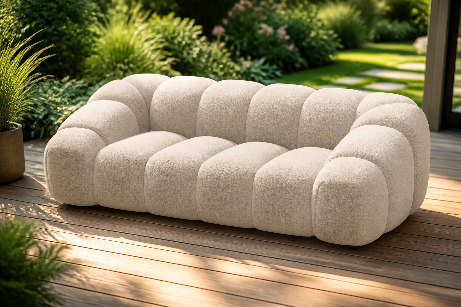 Les assises beiges AVA et LILO : le confort nuage