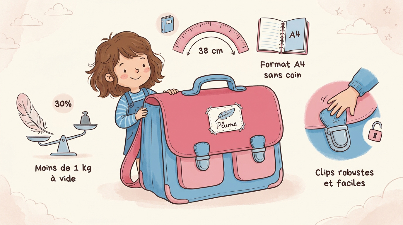 Cartable fille CP : les modèles préférés des petites Cartable fille CP léger et ergonomique adapté au format A4