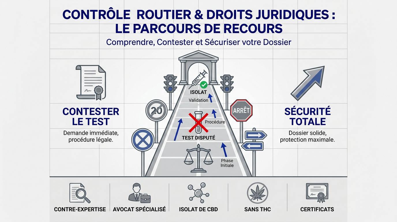 Procédure de recours juridique après un contrôle routier pour stupéfiants
