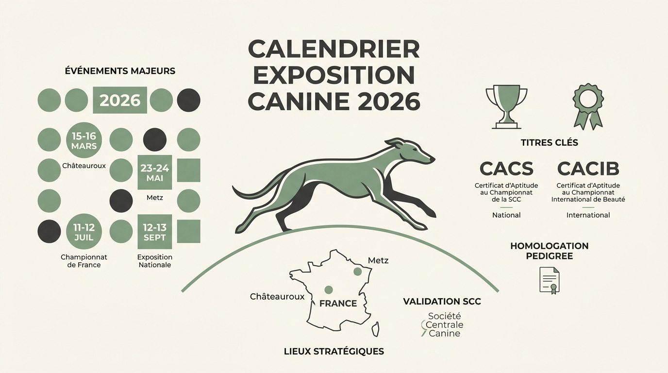 Exposition canine officielle en France pour l'année 2026