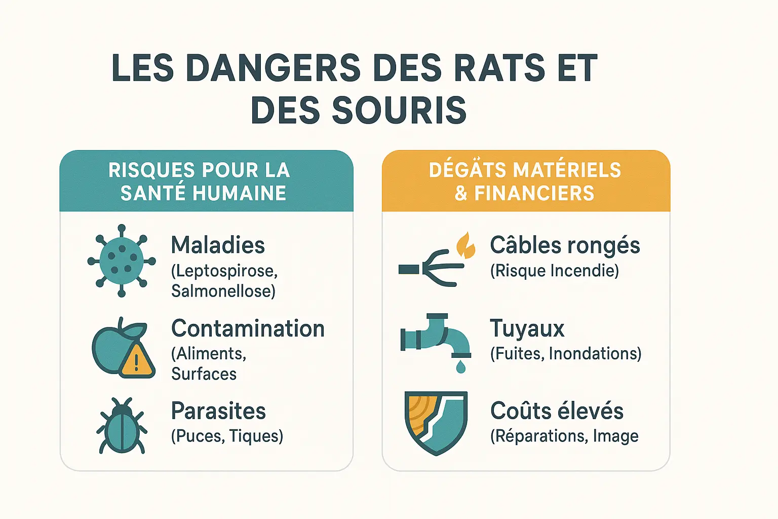 Dangers des rats et souris à Bourg-la-Reine