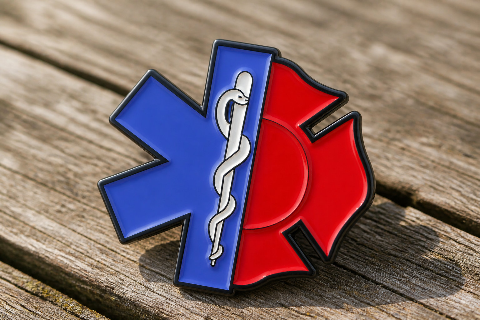 Emt Firefighter Pin For Dedicated Service Symbols