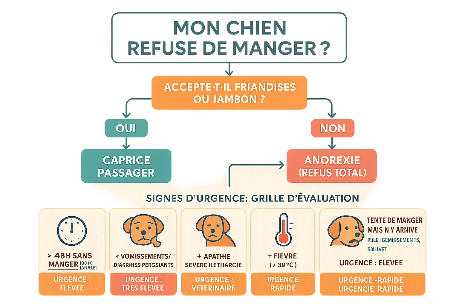 Quand consulter un vétérinaire pour un chien refusant de manger