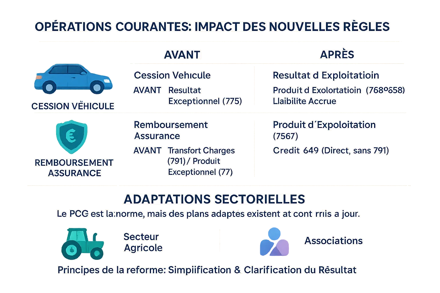 Impact des nouvelles règles comptables sur les opérations spécifiques