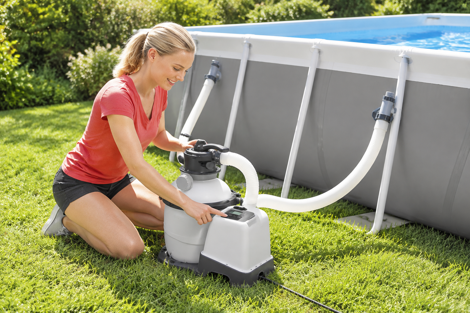 Pompe de piscine Intex avec son panneau électronique