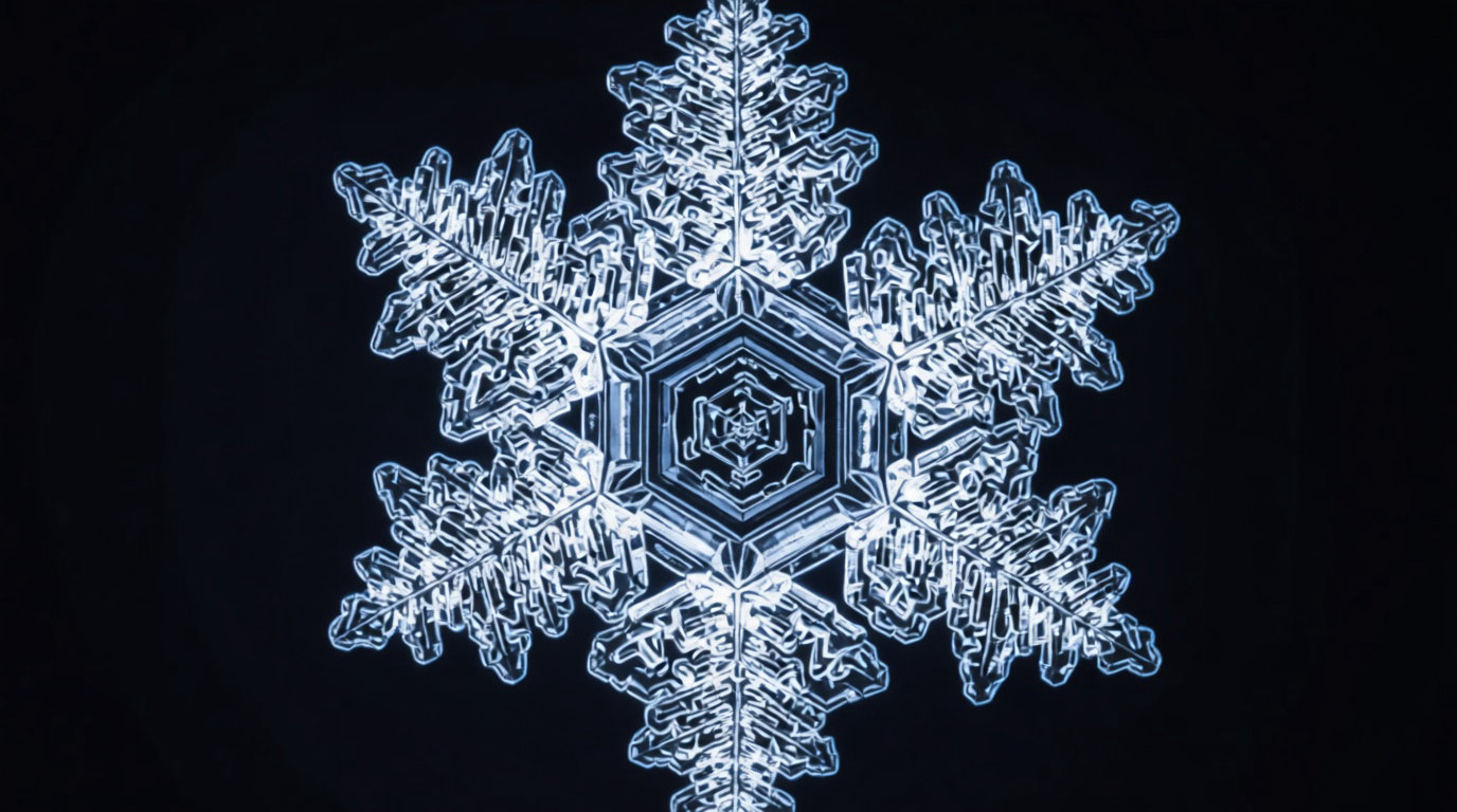 Cristal de neige détaillé