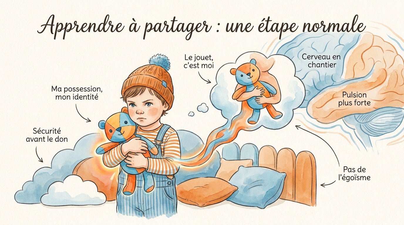 Le Chantier de l'Amitié 1 Enfant tenant son jouet pour exprimer son sentiment de propriété