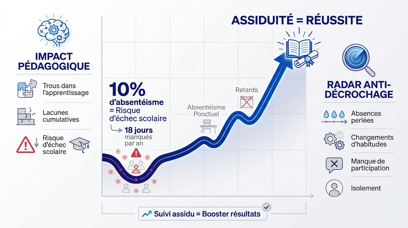 Tableau de bord numérique pour le suivi de l'assiduité scolaire et la réussite des élèves