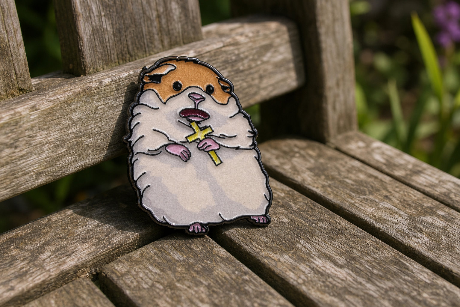Screaming Hamster Pin: Relatable chaos for meme fans