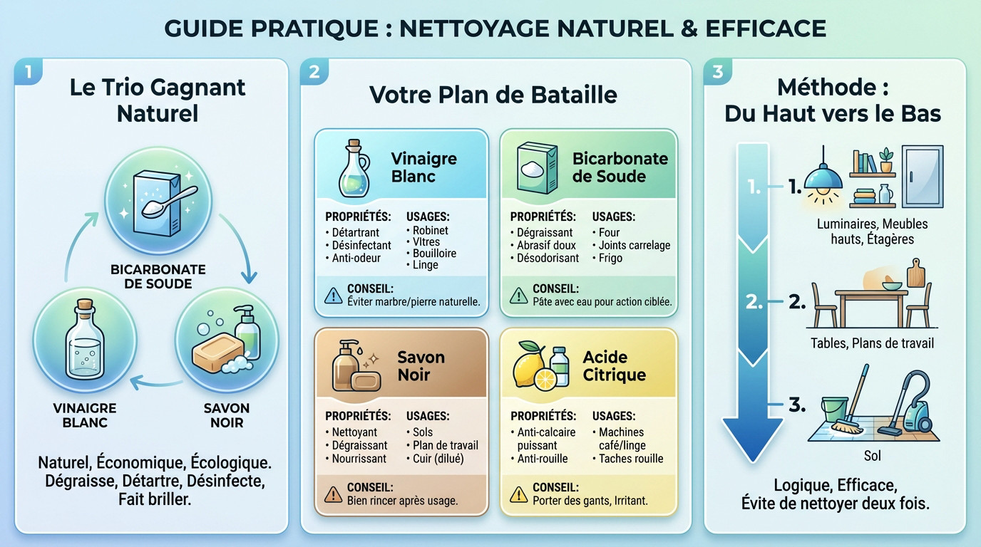 Guide pratique pour un nettoyage de printemps naturel et efficace avec des produits écologiques