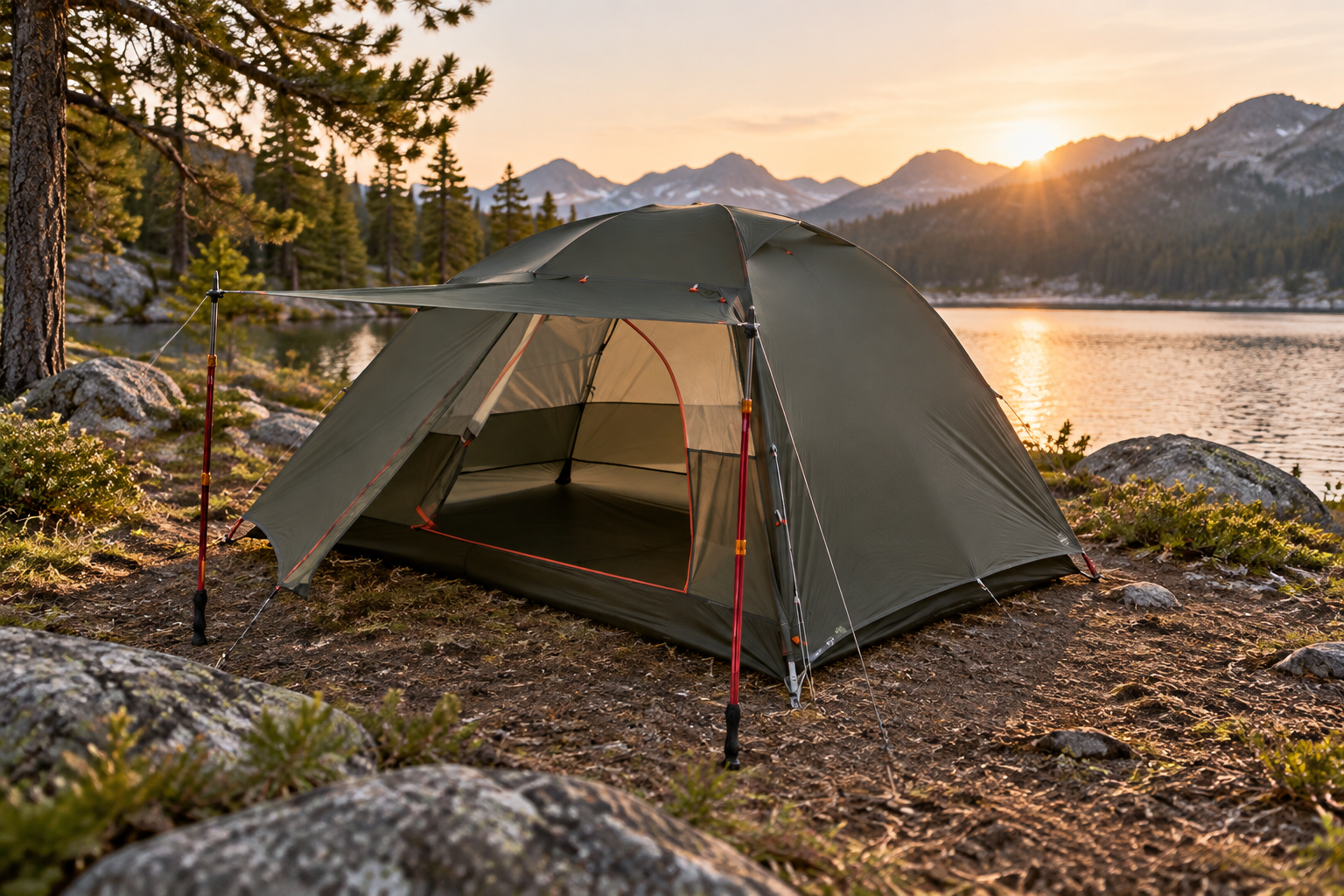 La Big Agnes Copper Spur HV UL2 installée sur un terrain de camping