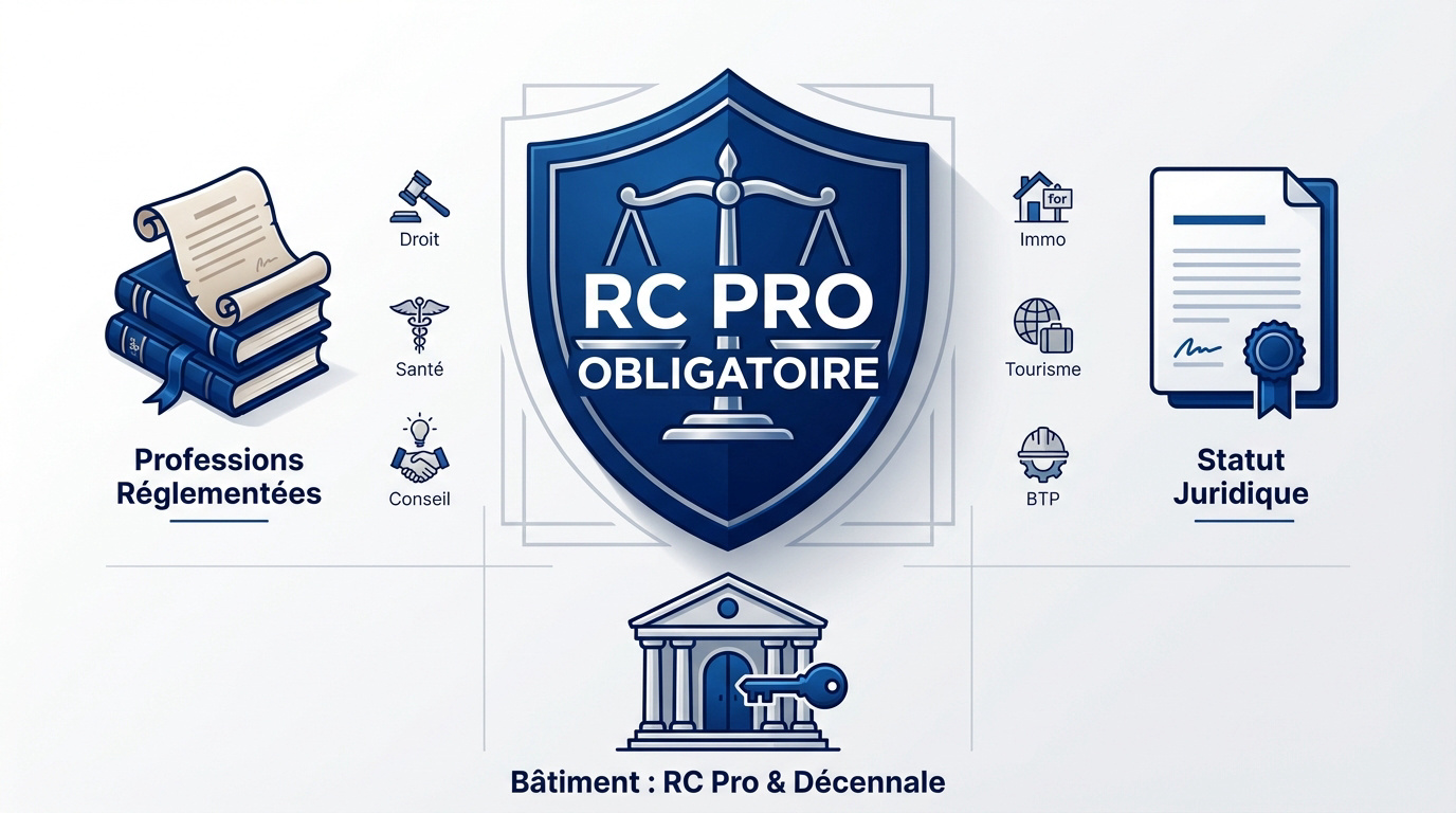 Liste des professions soumises à l'obligation de RC Pro et cadre légal