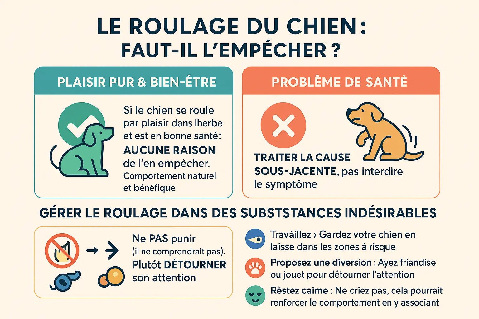 Illustration d'un <strong>chien se roulant par terre</strong>