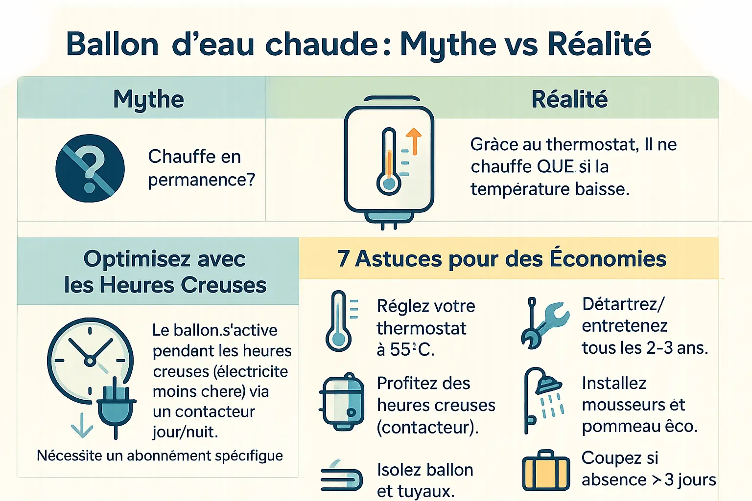 Ballon d'eau chaude avec isolation thermique