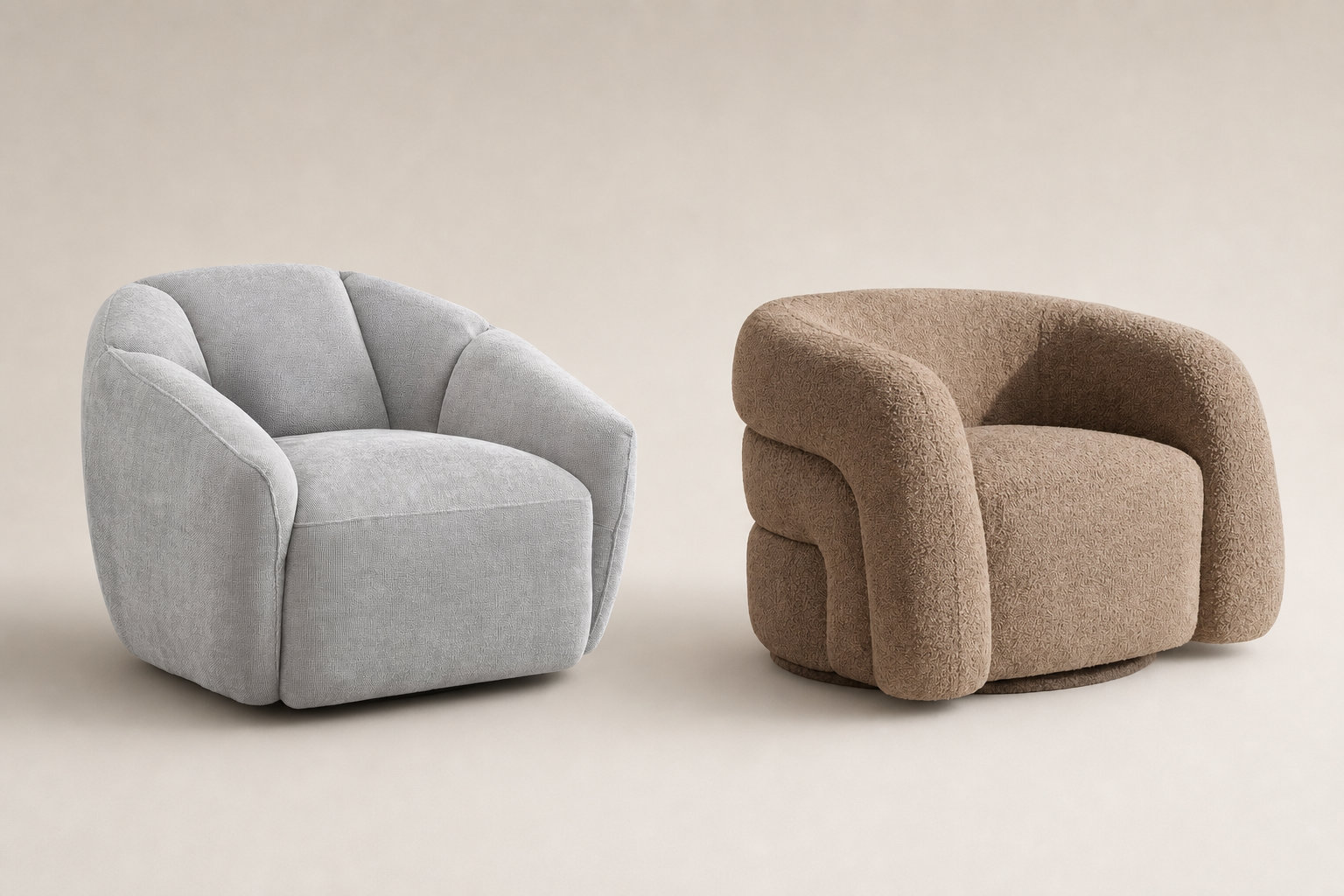Fauteuil pivotant en bouclette : confort et style au banc d'essai