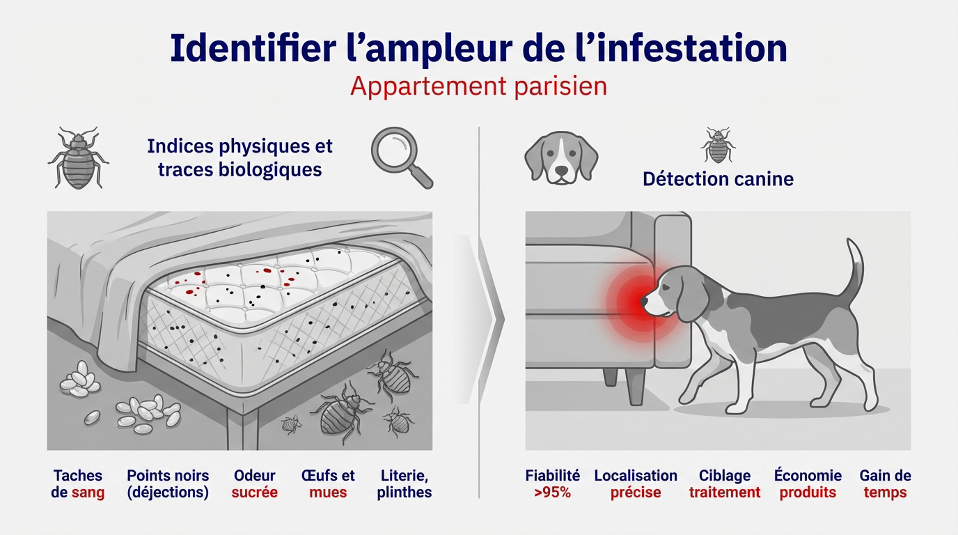 Détection de punaises de lit sur un matelas à Paris